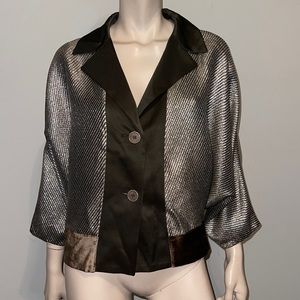 ETRO MILANO METALLIC Batwing jacket 46